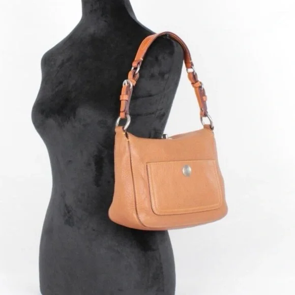 Coach Vintage Y2K Chelsea Leather Hobo Shoulder Bag brown yellow stitch Coach - Picture 14 of 14